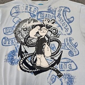 Wckd Authentic Collection Popeye The Sailorman T Shirt Sz L Hip Hop Streetwear